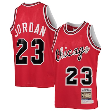 Youth Mitchell & Ness Michael Jordan Red  1984/85 Hardwood Classics Authentic Jersey