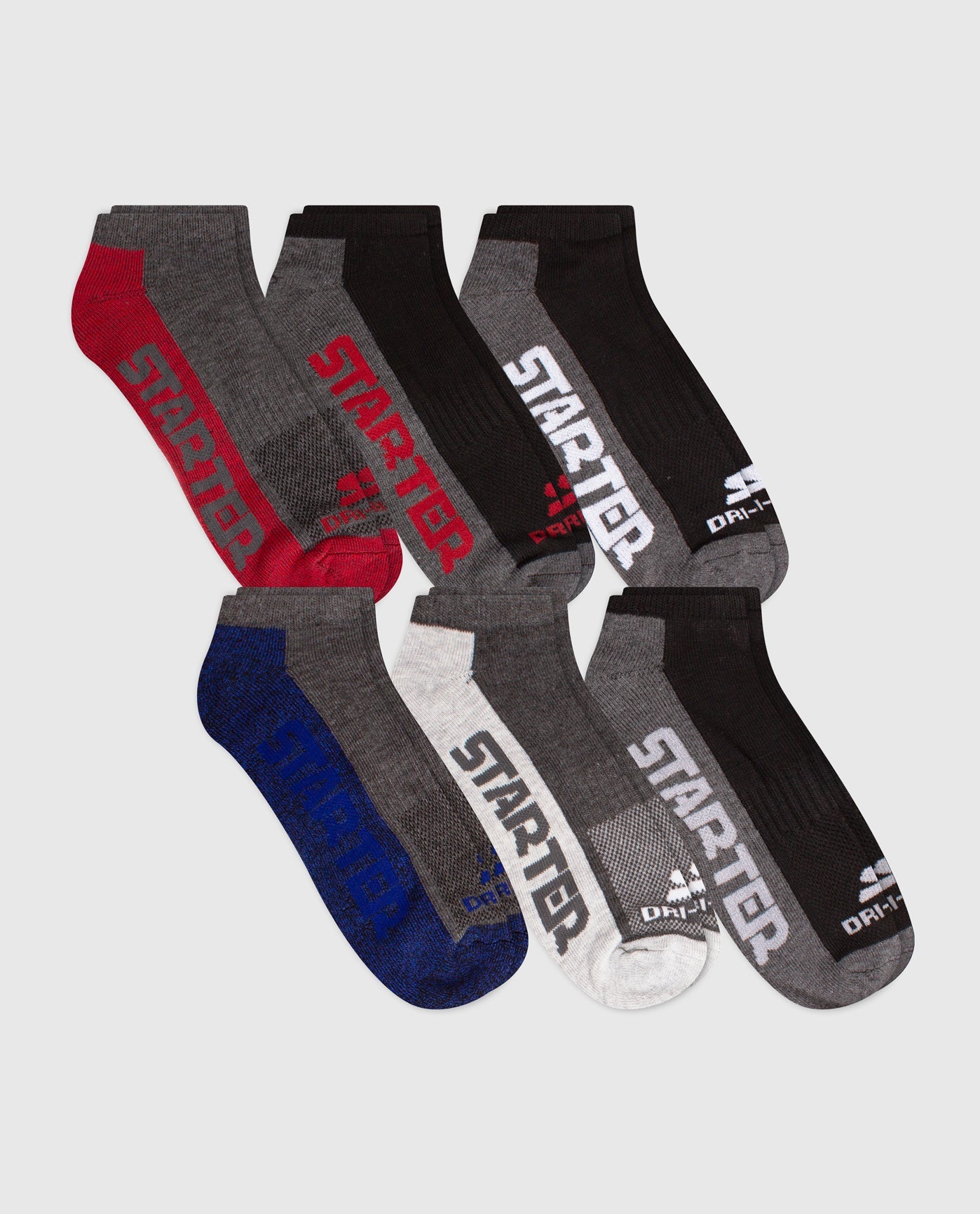 Image of Starter Half Cushion No Show Socks - 6 Pairs