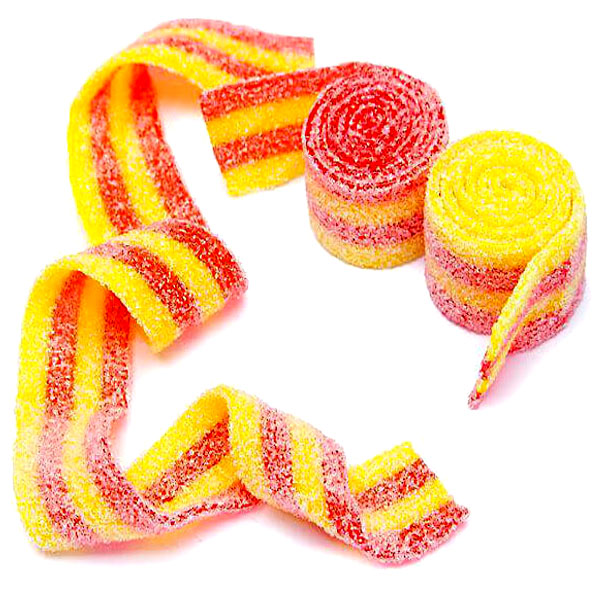 130300 - Sour Power Belts Candy - Strawberry-Banana: 3KG Bag