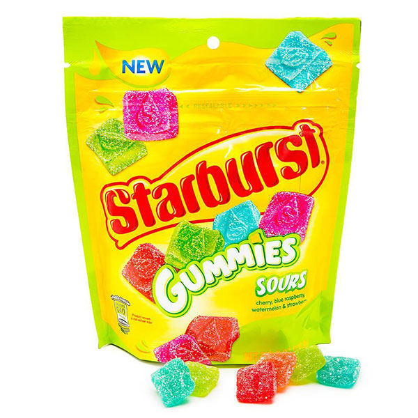 126066 - Starburst Gummies Candy - Sours: 8-Ounce Bag