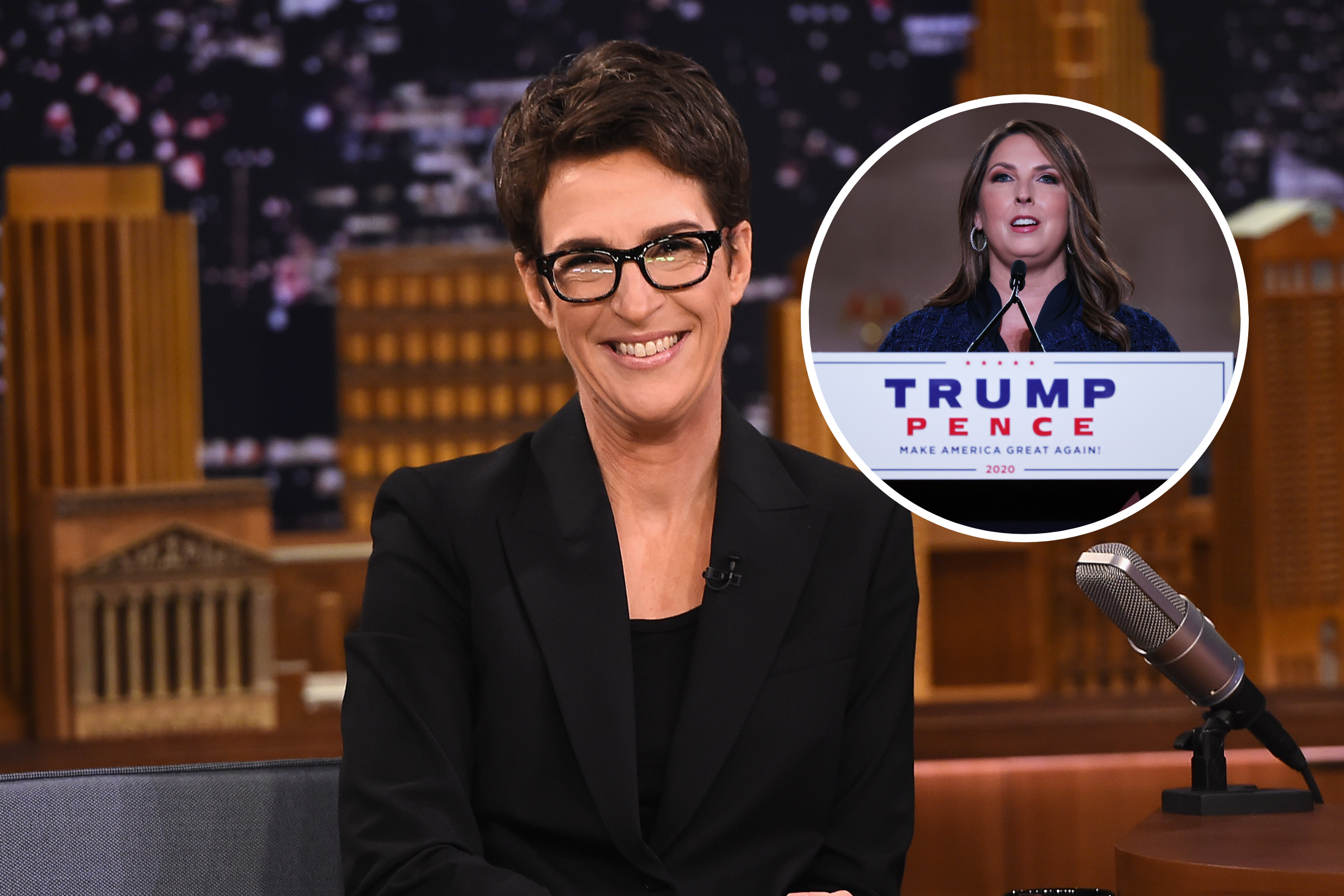 Photo: Rachel Maddow Celebrates Ronna McDaniel's Firing Live on Air