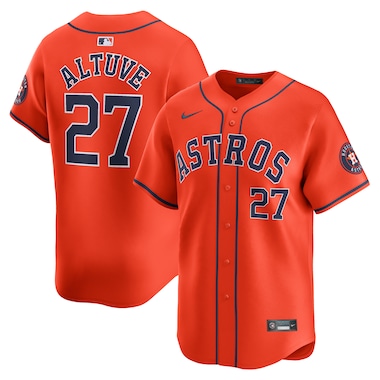  Nike Jose Altuve Orange  Alternate Limited Player Jersey