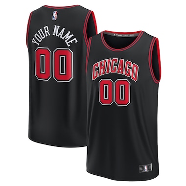 Youth Fanatics  Black  Fast Break Replica Custom Jersey - Statement Edition