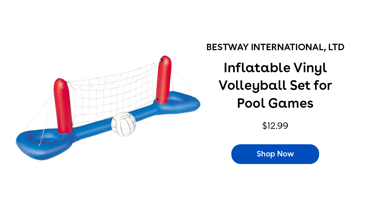 Bestway Inflatable Vinyl Volleyball Set for Pool Games $12.99 Shop Now