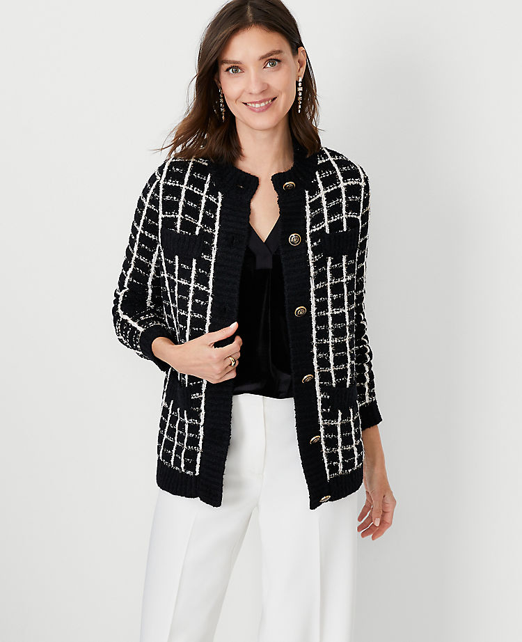 Shimmer Plaid Lady Jacket