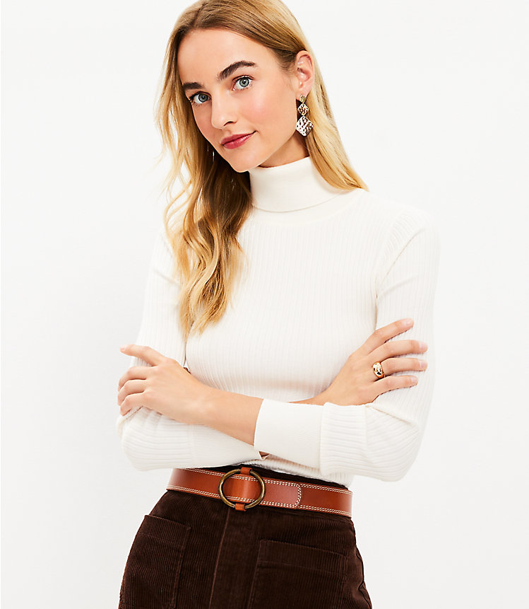 Ribbed Turtleneck Sweater