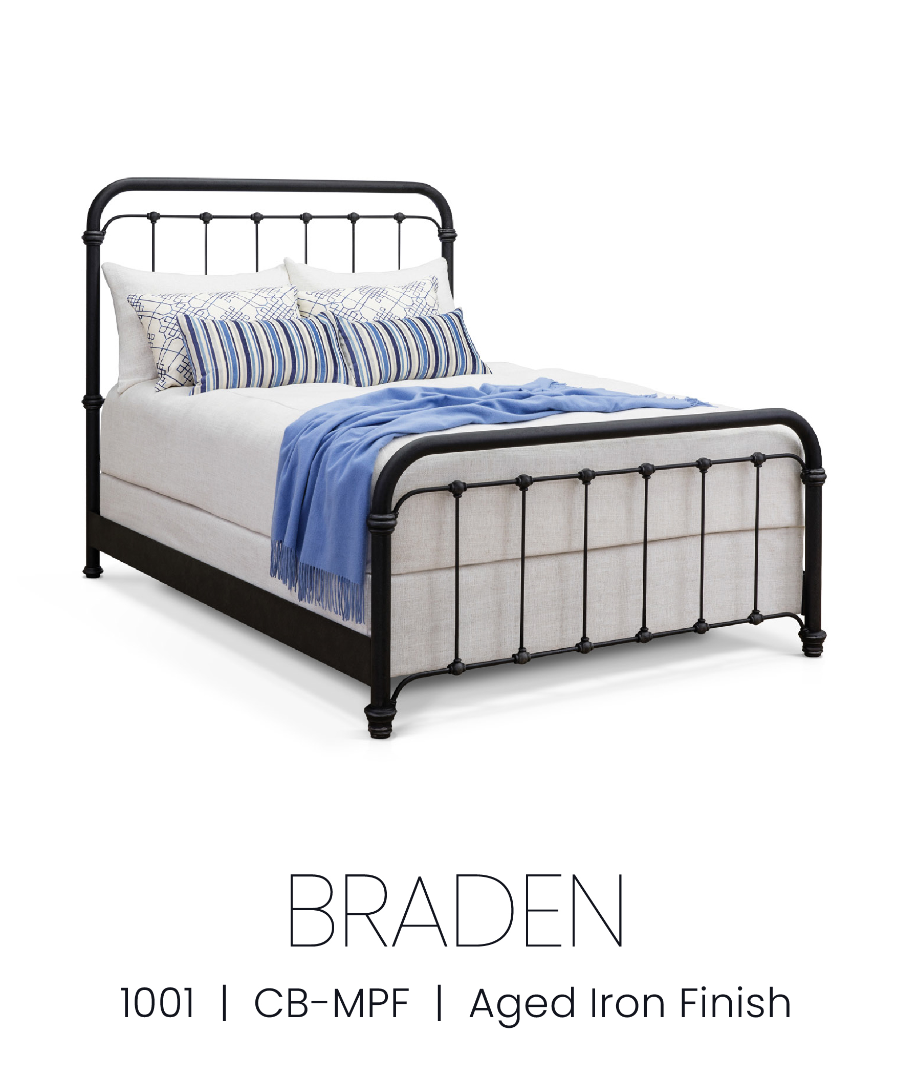 Wesley Allen Braden bed in Aged Iron