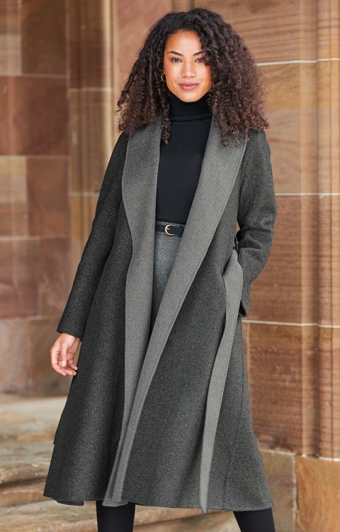 Wool Rich Tie Coat