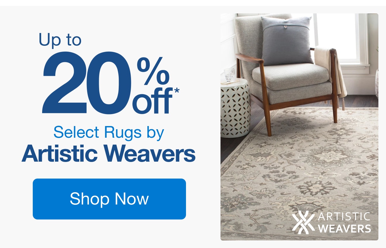 Up to 20% off Select Rugs by Artistic Weavers*