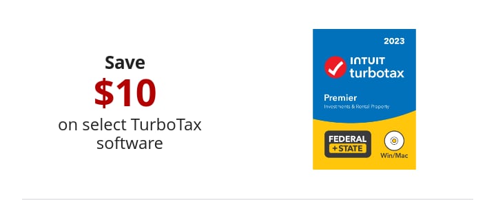 Save $10 on select TurboTax software