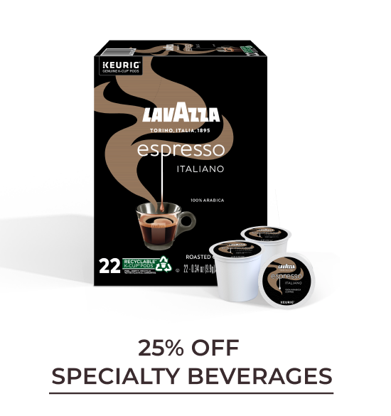 Shop 25% off specialty beverages with code 25OFFSUMMER