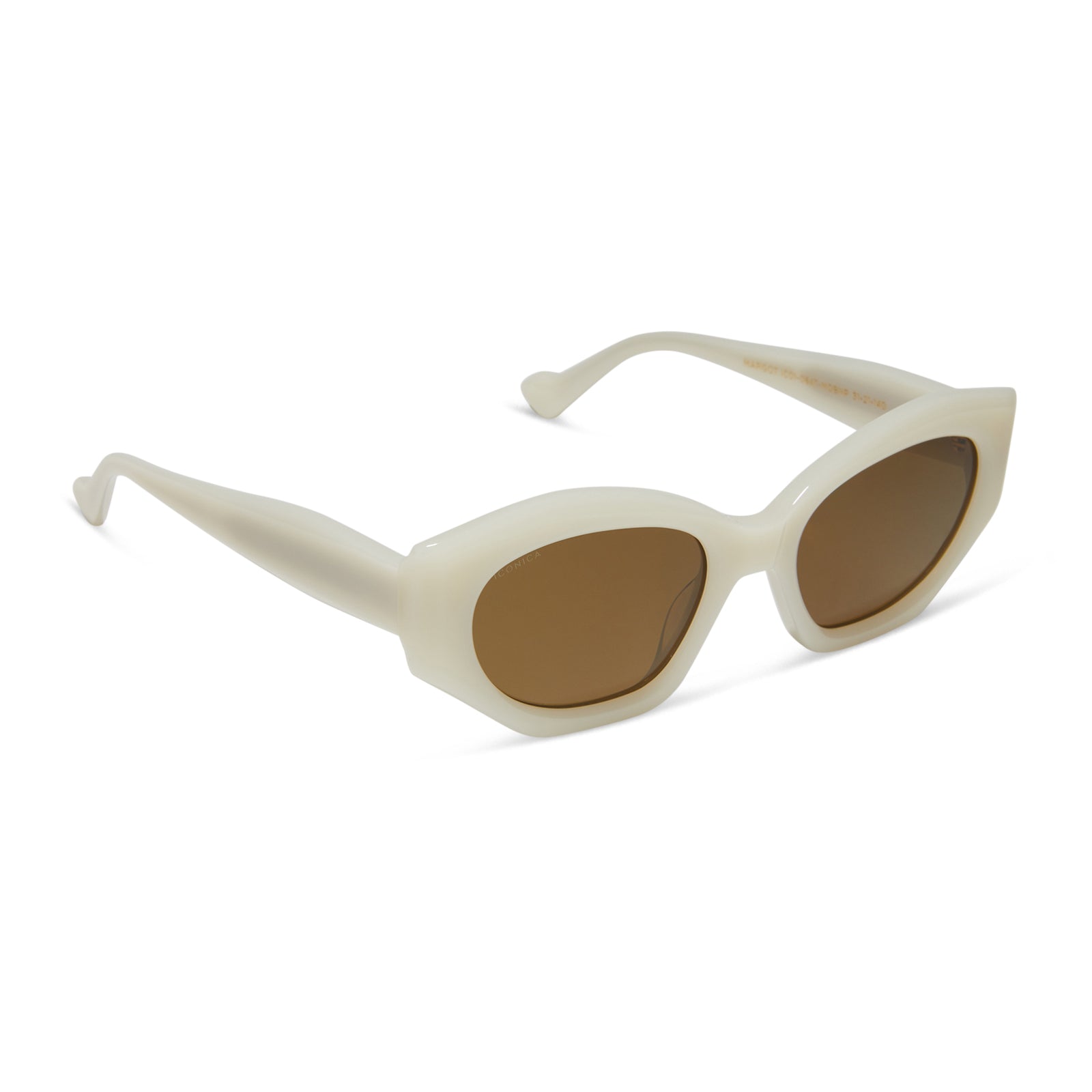 Image of MARGOT - MERINGUE + BROWN + POLARIZED SUNGLASSES