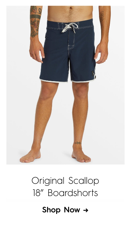 Original Scallop 18" Boardshort