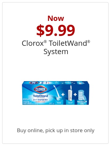 $9.99 Clorox ToiletWand System when you buy online, pick up in store