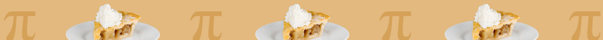  Background image of whipped cream topped pie on a plate and the pie symbol.