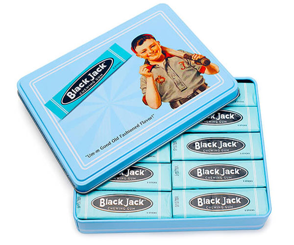 134571 - Black Jack Gum 5-Stick Packs: 10-Piece Gift Tin