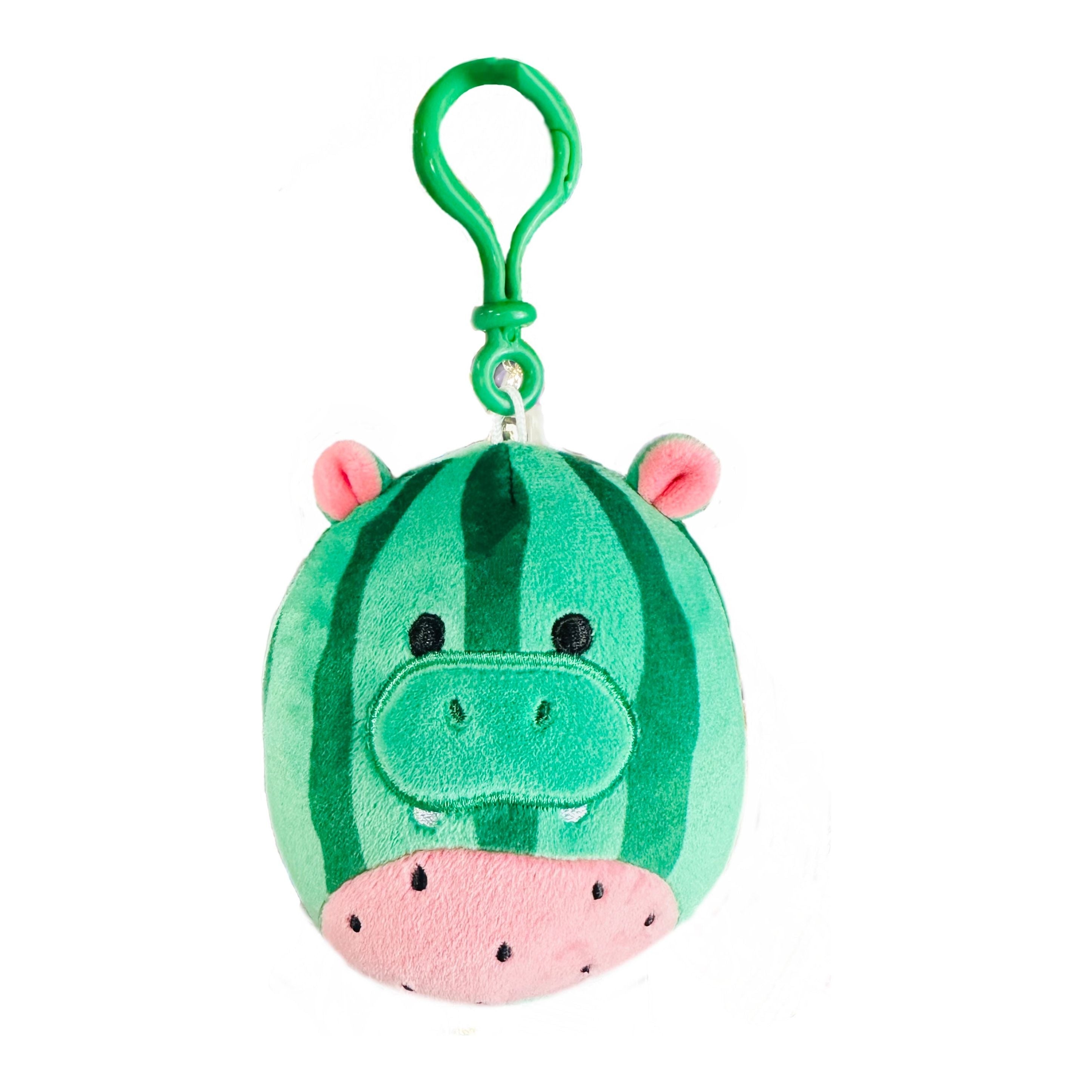 Squishmallow 3.5 Inch Damaris the Watermelon Hippo Plush Clip