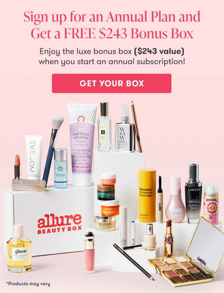 Sign up for an Annual Plan and Get a FREE $243 Bonus Box. Enjoy the luxe bonus box ($243 value) when you start an annual subscription! Get your box.