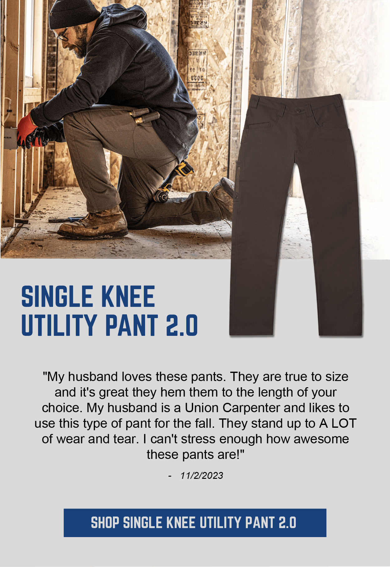 Single Knee Utility Pant 2.0