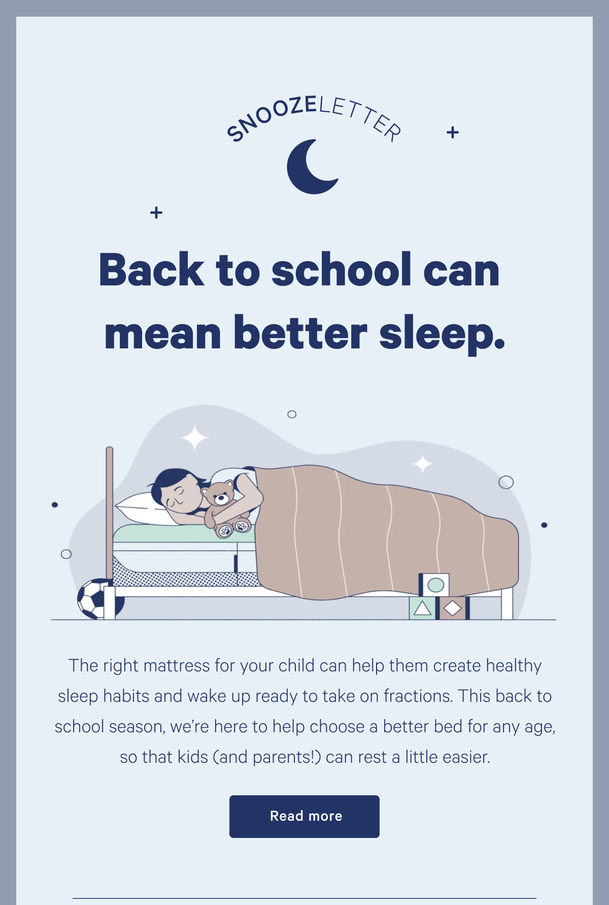 Back to school can mean better sleep. >> Read more >>