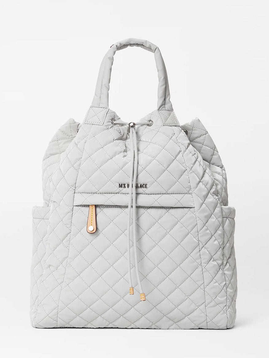 Image of MZ Wallace Metro Convertible Backpack in Pebble Liquid Oxford