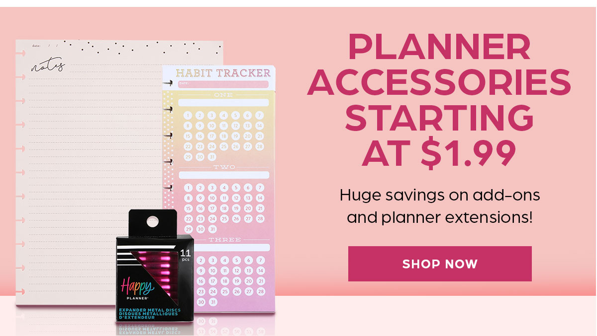 Planner Accessories starting at $1.99