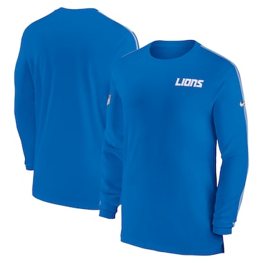  Nike Blue  Sideline Coach UV Performance Long Sleeve T-Shirt