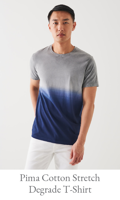 PIMA COTTON STRETCH DEGRADE T-SHIRT