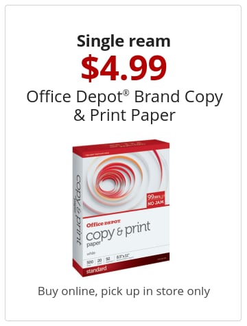 Single ream $4.99 Office Depot® Brand Copy & Print Paper Buy online, pick up in store only