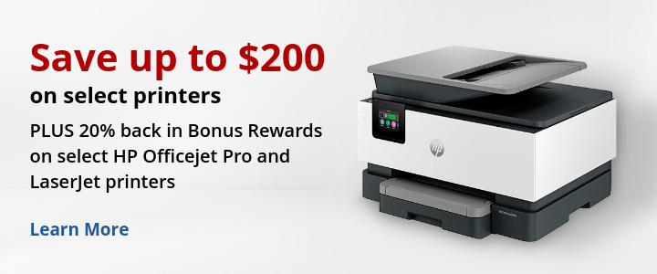 Save Up To $200 + 20% back in Rewards on Entire Stock of HP OfficeJet Pro Printers