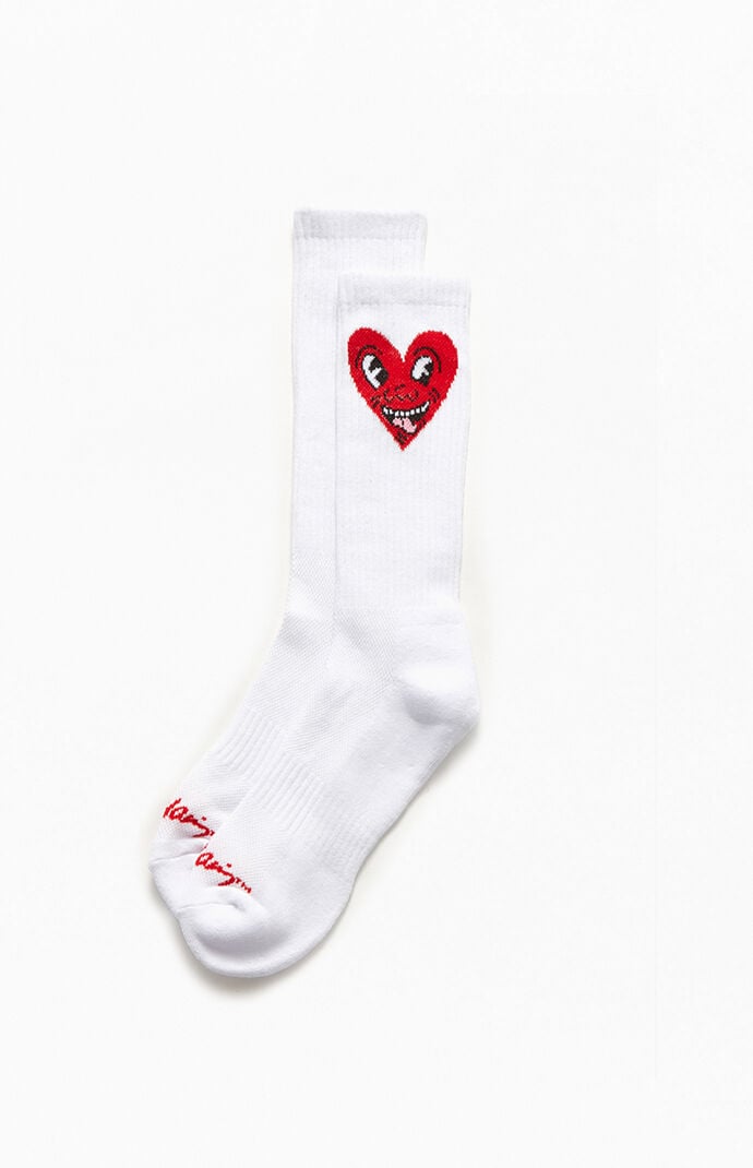 Image: Keith Haring Heart Crew Socks