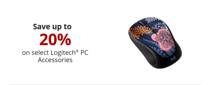 Save up to  20% on select Logitech® PC Accessories