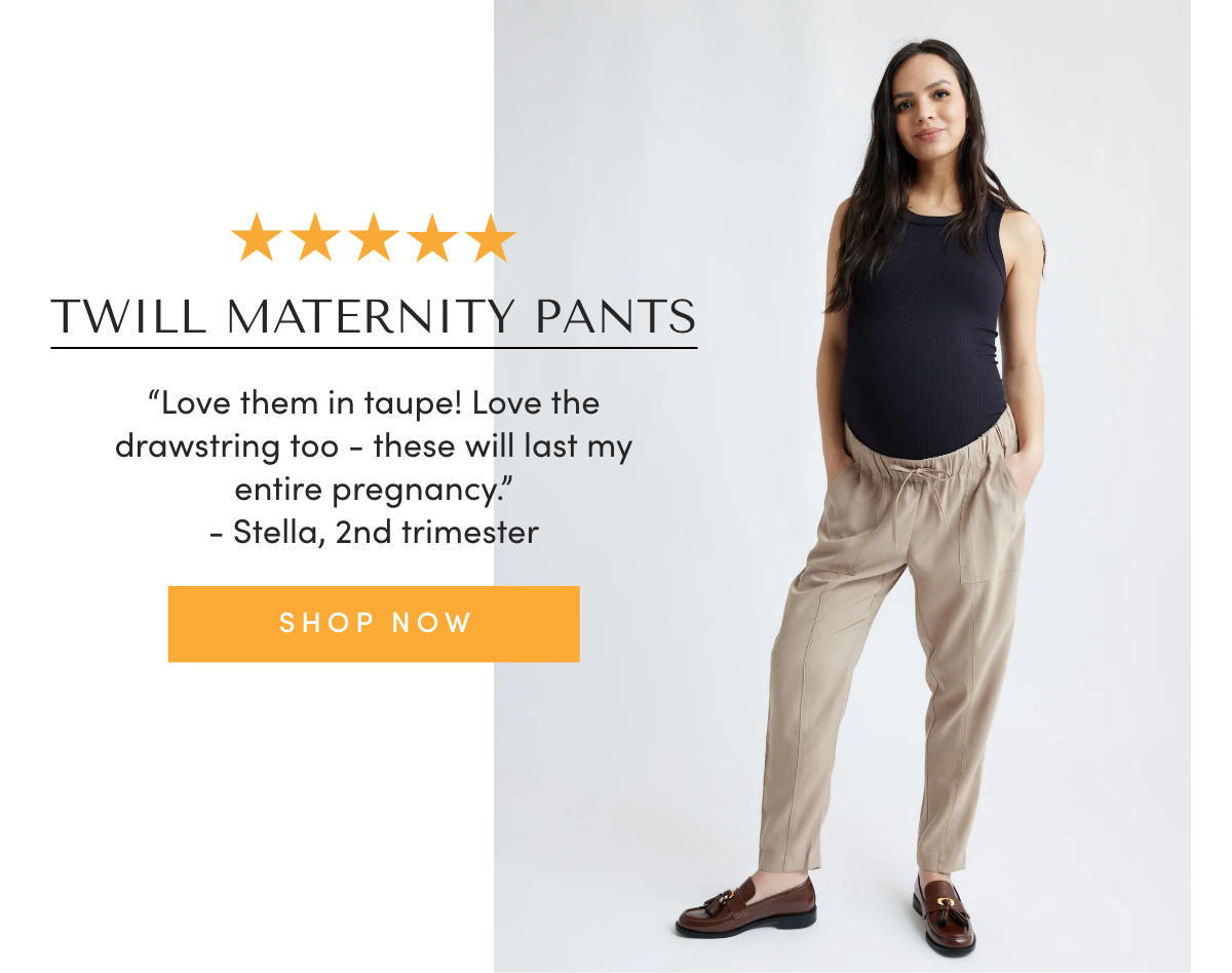 twill maternity pants