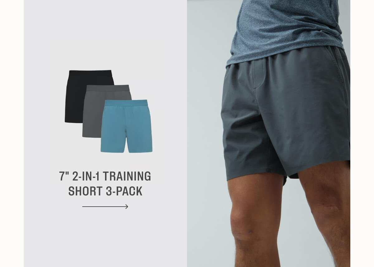 2-in-1 Active short 3-pack