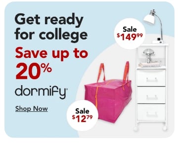  Save Up to 20% on Dormify 