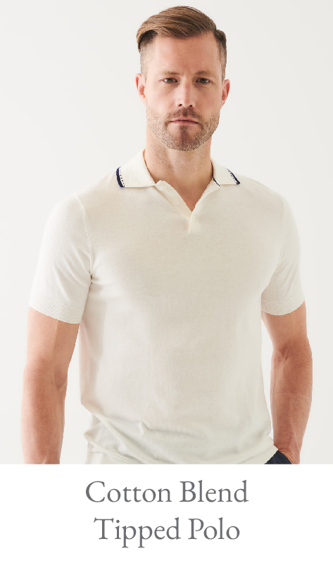 COTTON BLEND TIPPED POLO