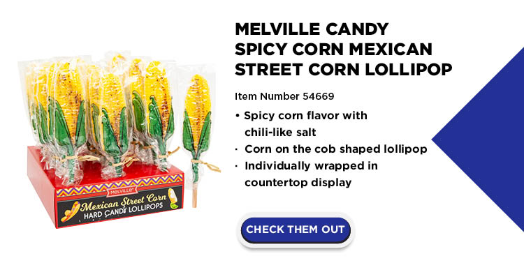 Melville Candy Spicy Corn Mexican Street Corn Lollipop