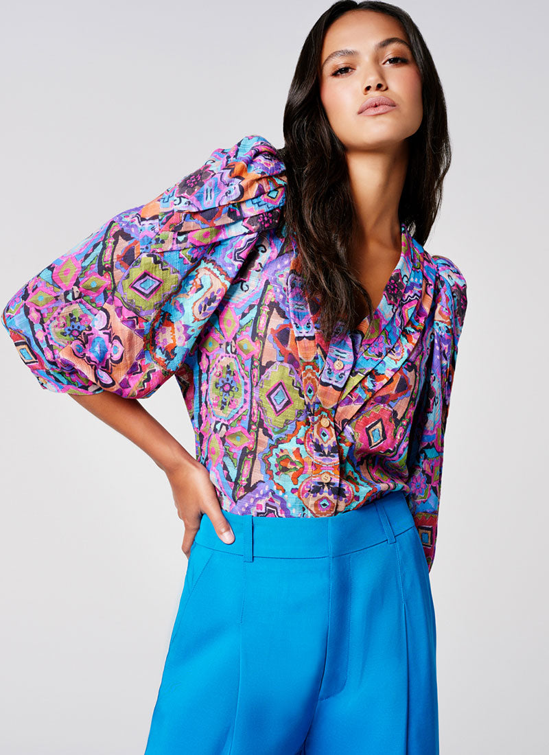 Image of V-Neck Frontier Blouse