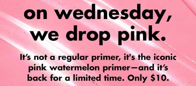 on Wednesday, we drop pink