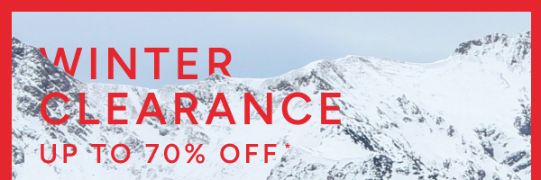 Winter clearance up to 70% off*