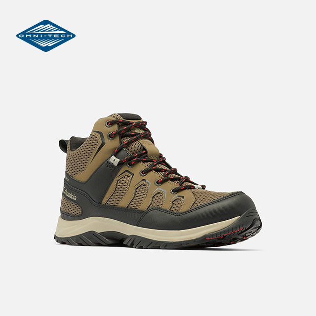 Gray hiking boot