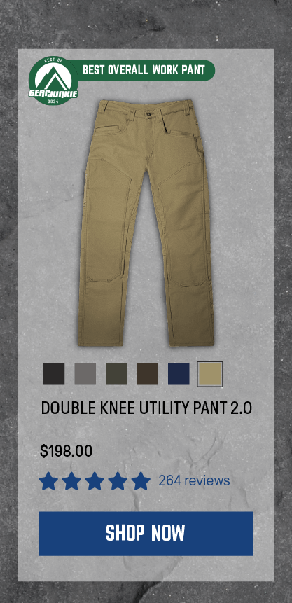 Double Knee Utility Pant 2.0 in Khaki