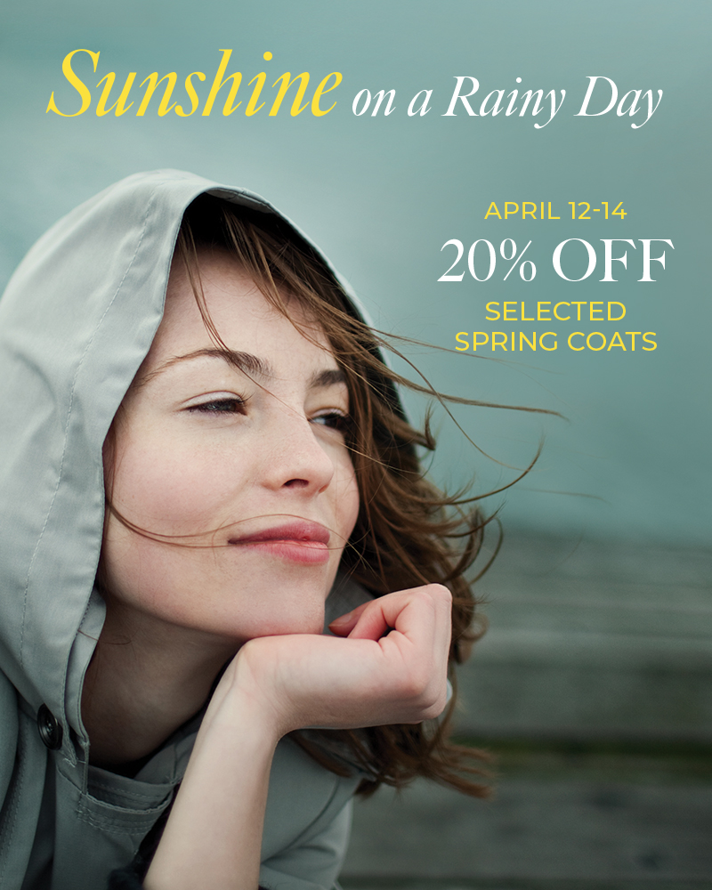 20% OFF SELECTED SPRING COATS