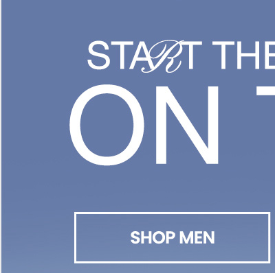 start the season on top. shop men.