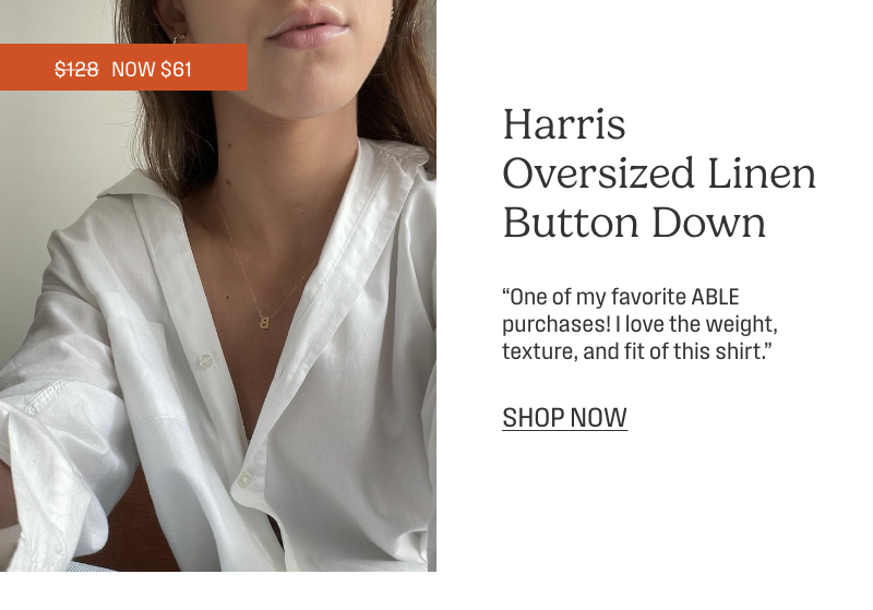 Shop the Harris Oversized Linen Button Down