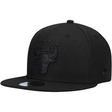  New Era  Primary Logo Black On Black 9FIFTY Snapback Hat