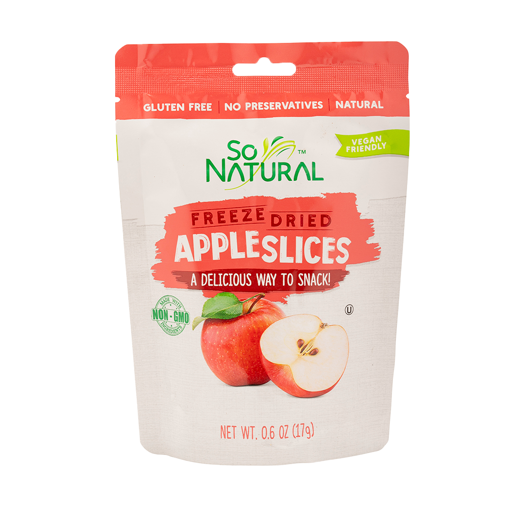 So Natural freeze-dried apple slice bag