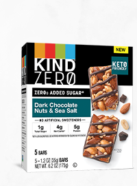 Dark Chocolate Nuts & Sea Salt KIND ZEROg Added Sugar Bars