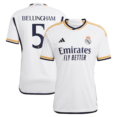  adidas Jude Bellingham White  2023/24 Home Replica Jersey