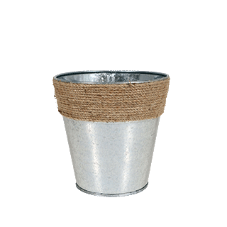 5.5-in. metal bucket with a rope-wrapped rim